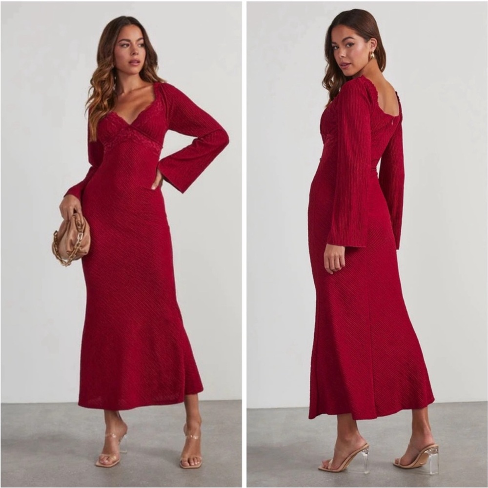 Vici Red Midi Dress